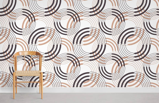 Papier peint mural cercle géométrique - Le meilleur Papier peint panoramique Sur mesure