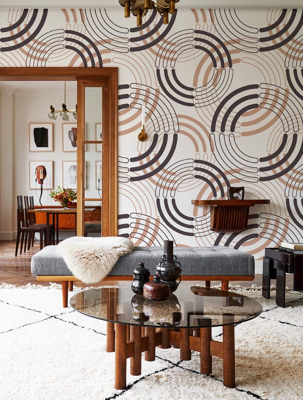 Papier peint mural cercle géométrique - Le meilleur Papier peint panoramique Sur mesure
