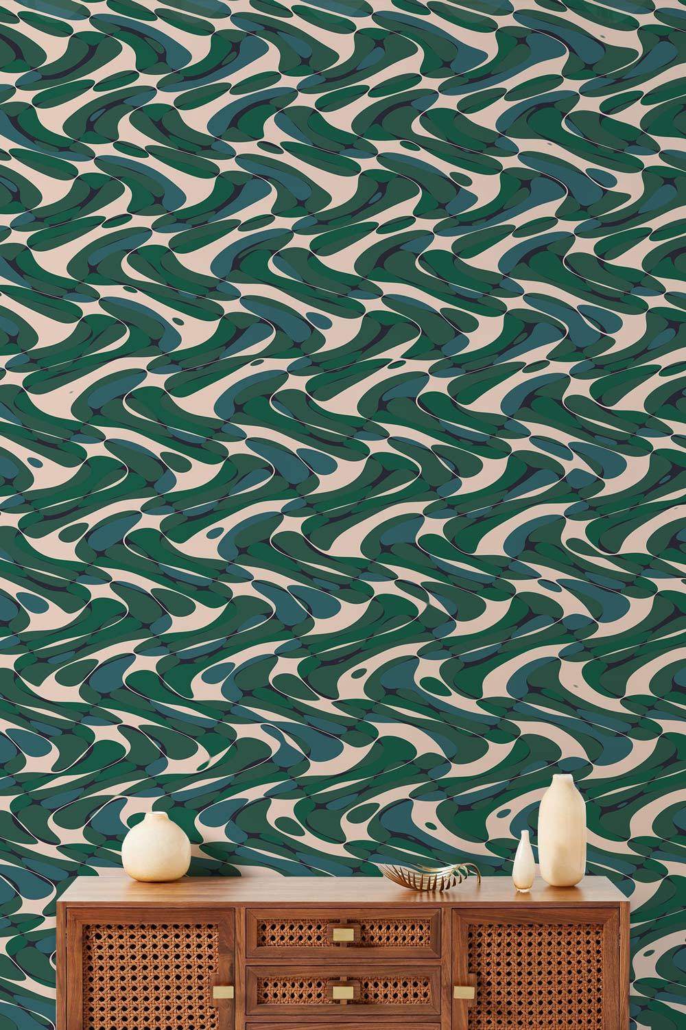 Papier Peint Mural Cercle Tordu - Le meilleur Papier peint panoramique Sur mesure