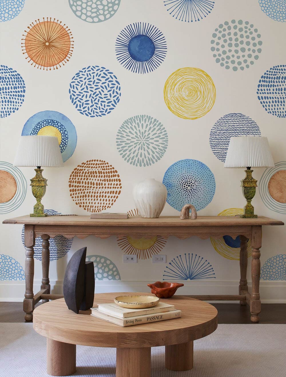 Papier peint mural Cercles Aquarelle - Le meilleur Papier peint panoramique Sur mesure