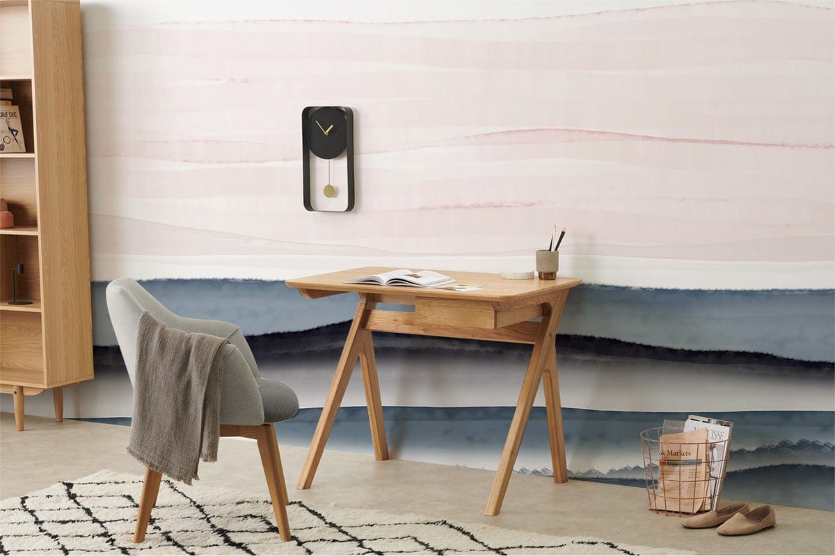 Papier peint mural Champ bleu poussiéreux - Le meilleur Papier peint panoramique Sur mesure