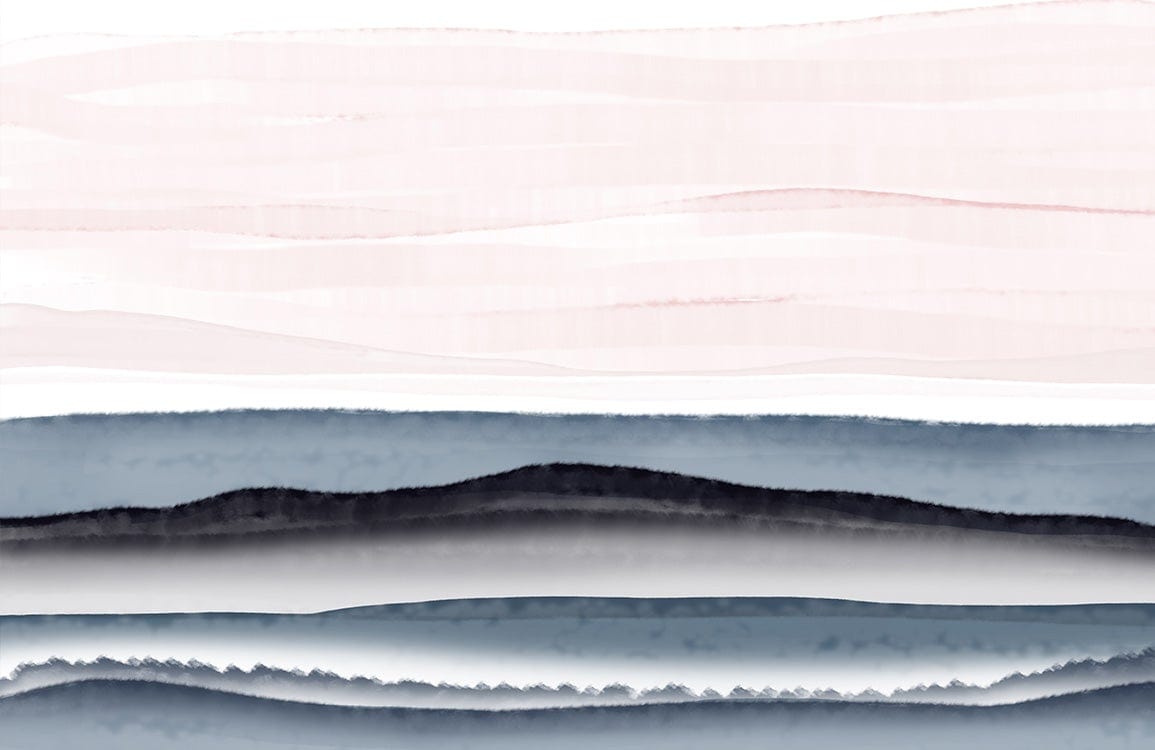 Papier peint mural Champ bleu poussiéreux - Le meilleur Papier peint panoramique Sur mesure