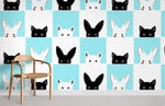 Papier peint mural chat noir et blanc - Vignette | Mr Papier Peint