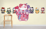 Papier peint mural Chats en Kimono - Vignette | Mr Papier Peint