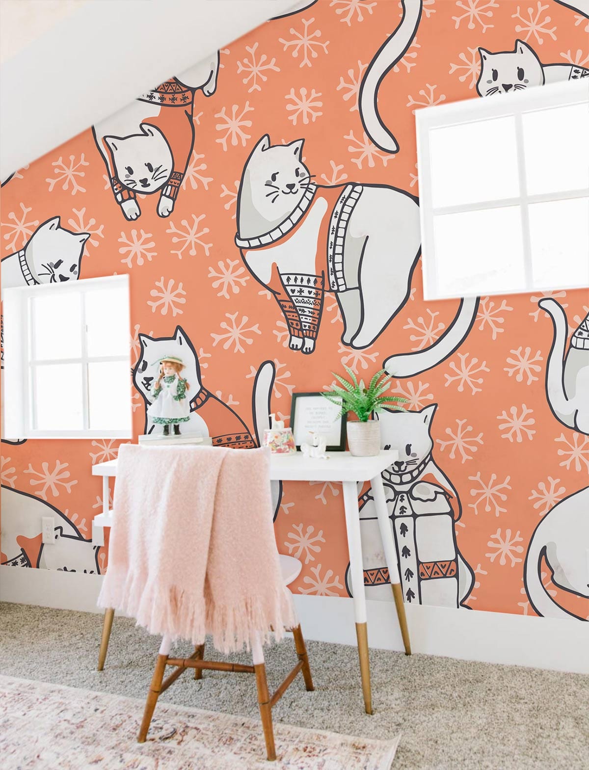 Papier peint mural Chats en Pulls - Le meilleur Papier peint panoramique Sur mesure