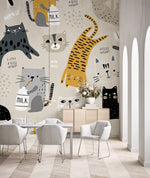 Papier Peint Mural Chats Laitiers - Vignette | Mr Papier Peint