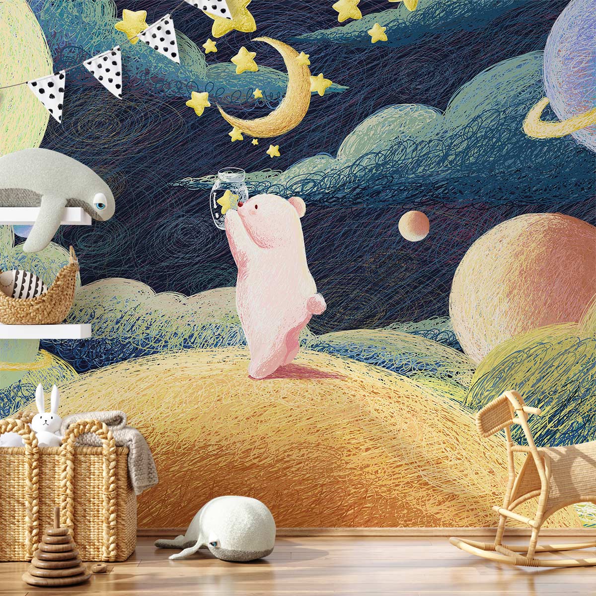 Papier Peint Mural Chercheur d’Étoiles - Le meilleur Papier peint panoramique Sur mesure
