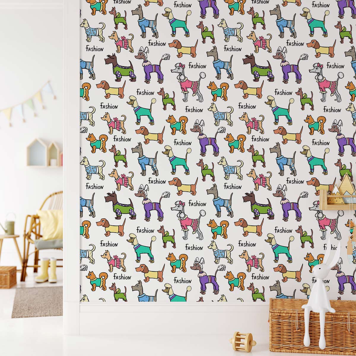 Papier peint mural Chiens à la mode - Le meilleur Papier peint panoramique Sur mesure