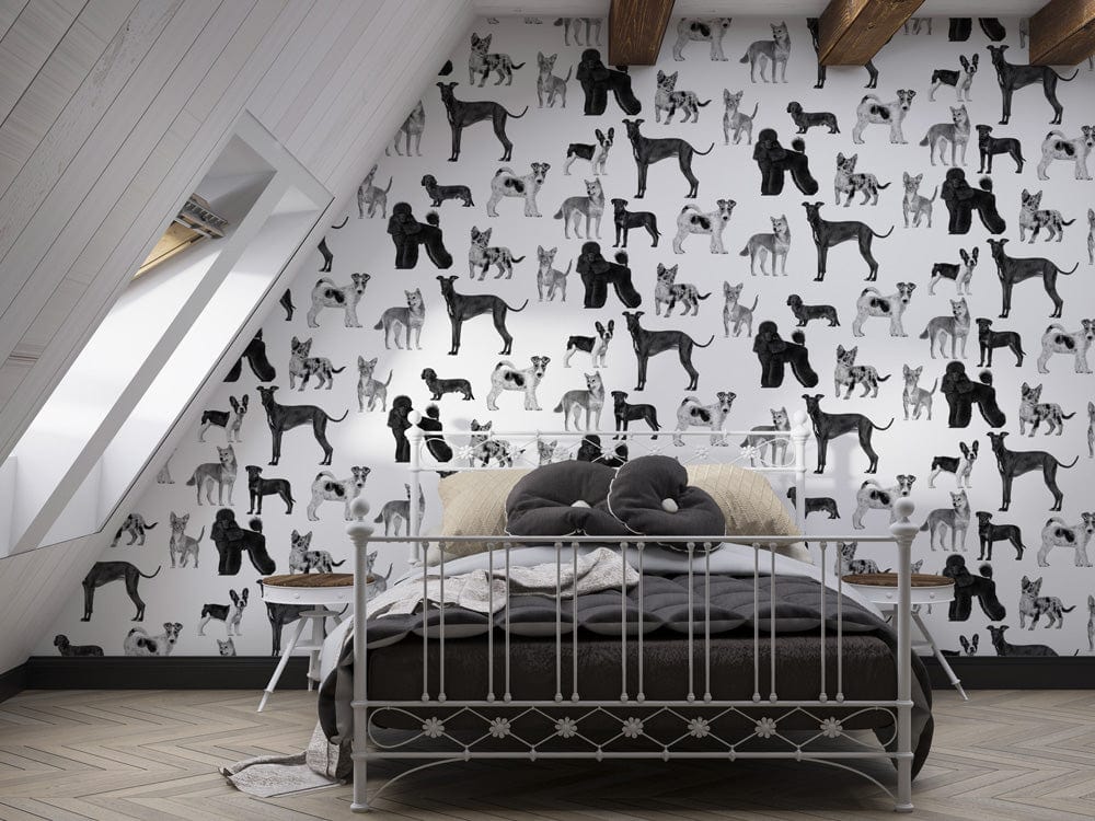 Papier peint mural Chiens sévères - Le meilleur Papier peint panoramique Sur mesure