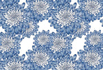 Papier peint mural Chrysanthème Bleu - Vignette | Mr Papier Peint