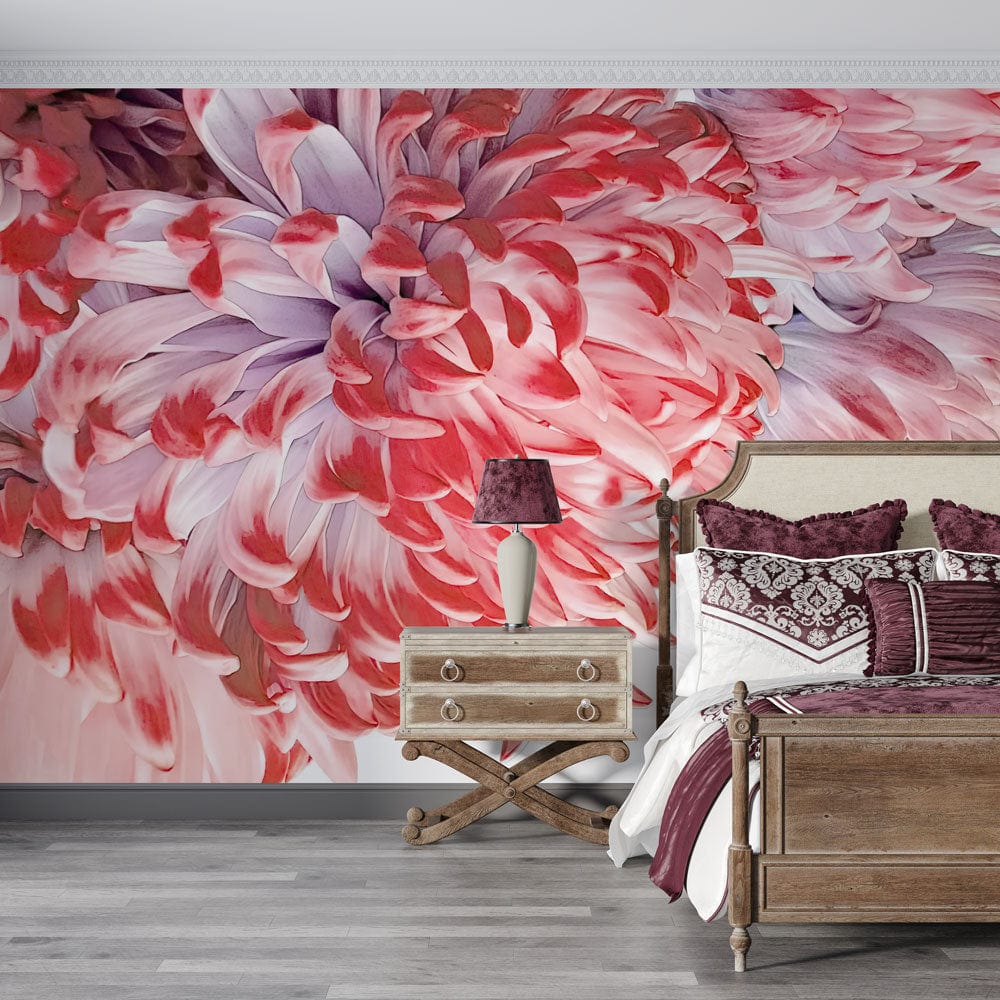 Papier peint mural Chrysanthème rose - Le meilleur Papier peint panoramique Sur mesure