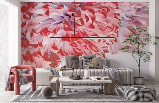 Papier peint mural Chrysanthème rose - Le meilleur Papier peint panoramique Sur mesure