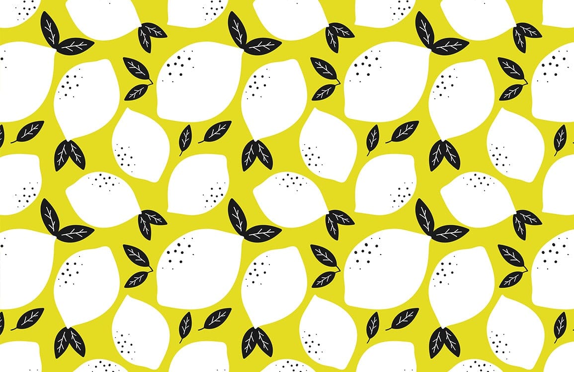 Papier peint mural Citron blanc - Le meilleur Papier peint panoramique Sur mesure