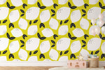 Élégance Naturelle avec Papier Peint Mural Citron Blanc - Vignette | Mr Papier Peint