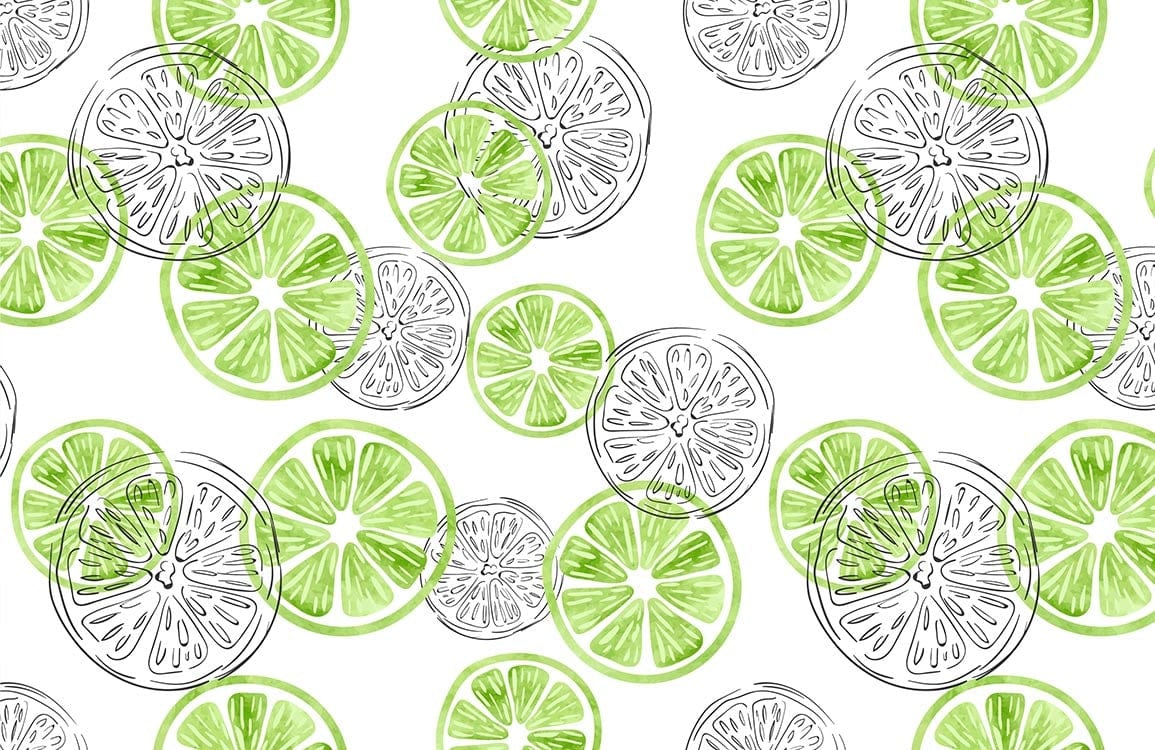 Papier peint mural citron vert - Le meilleur Papier peint panoramique Sur mesure