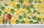 Papier peint mural Citrouille & Fleurs - Vignette | Mr Papier Peint