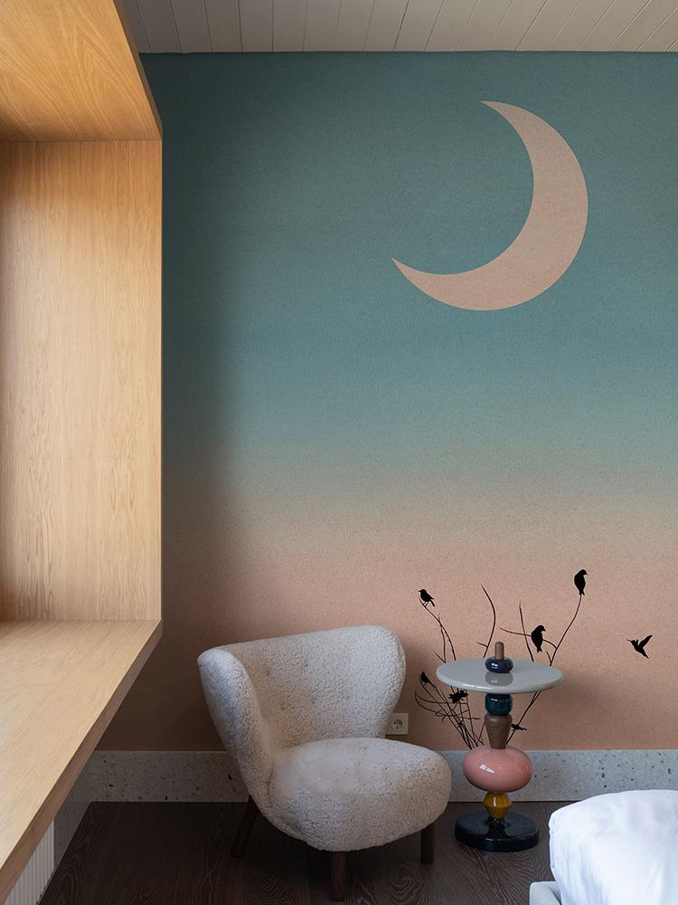 Papier Peint Mural Clair de Lune Ombré - Le meilleur Papier peint panoramique Sur mesure