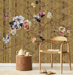 Papier peint mural classique avec motifs de branches fleuries - Vignette | Mr Papier Peint