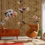 Papier peint mural classique avec motifs de branches fleuries - Vignette | Mr Papier Peint