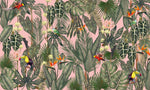 Papier peint mural Coin Rose élégance botanique et sérénité tropicale - Vignette | Mr Papier Peint