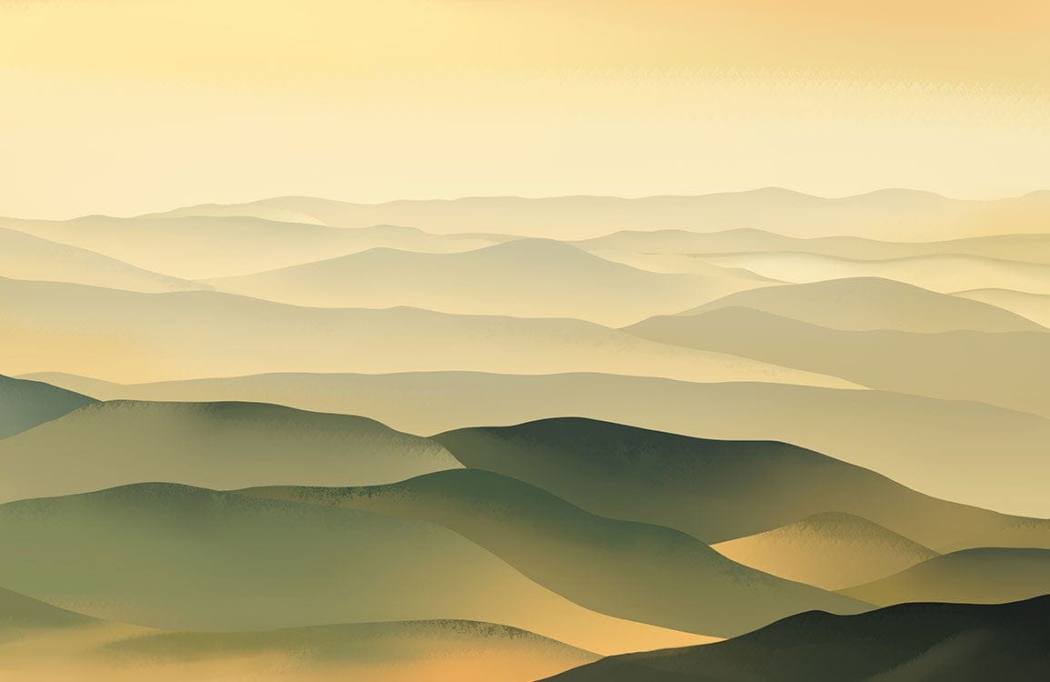 Papier peint mural Colline aérienne - Le meilleur Papier peint panoramique Sur mesure
