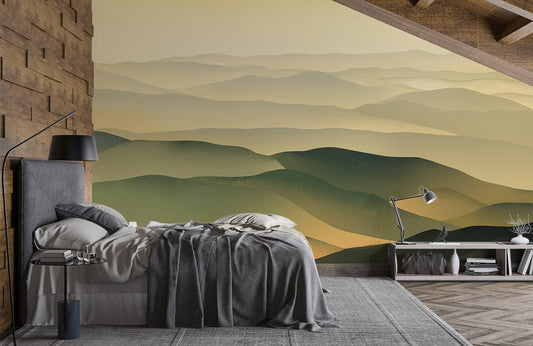 Papier peint mural Colline aérienne - Le meilleur Papier peint panoramique Sur mesure