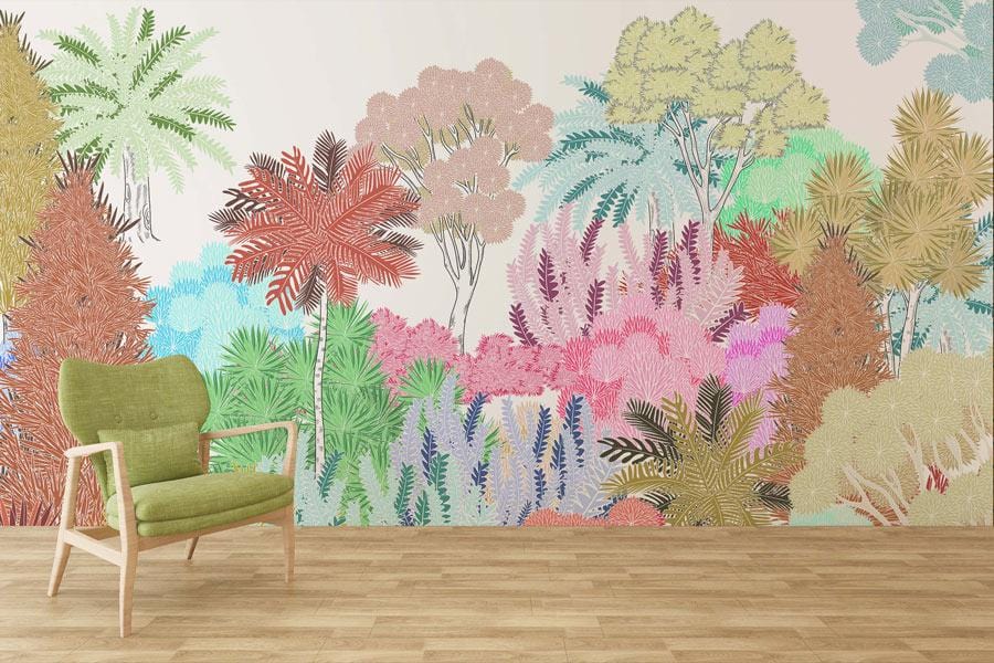 Papier peint mural Coloré Tropical II - Le meilleur Papier peint panoramique Sur mesure
