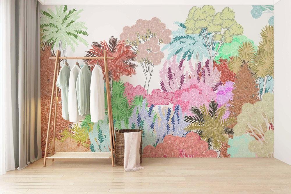 Papier peint mural Coloré Tropical II - Le meilleur Papier peint panoramique Sur mesure