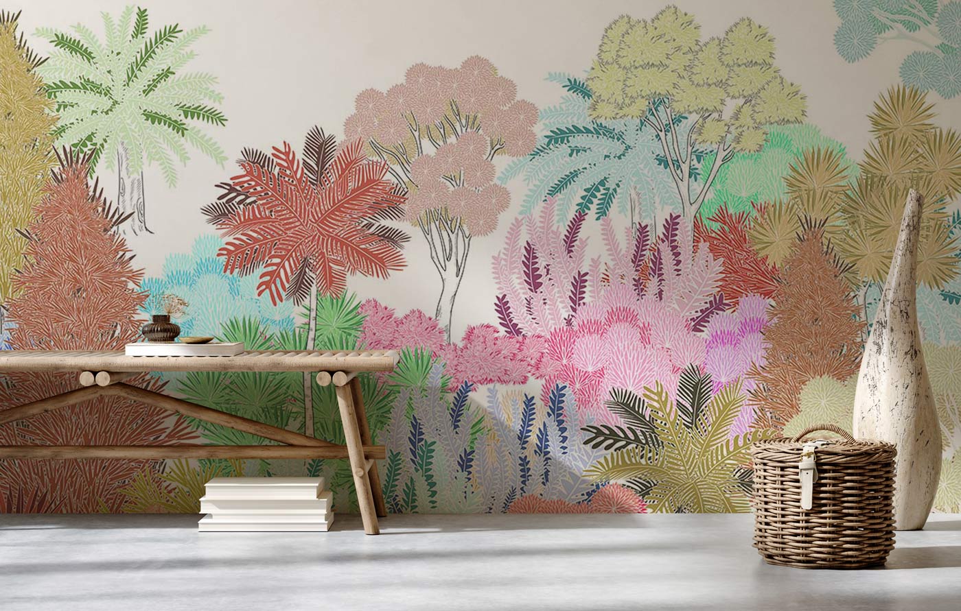 Papier peint mural Coloré Tropical II - Le meilleur Papier peint panoramique Sur mesure
