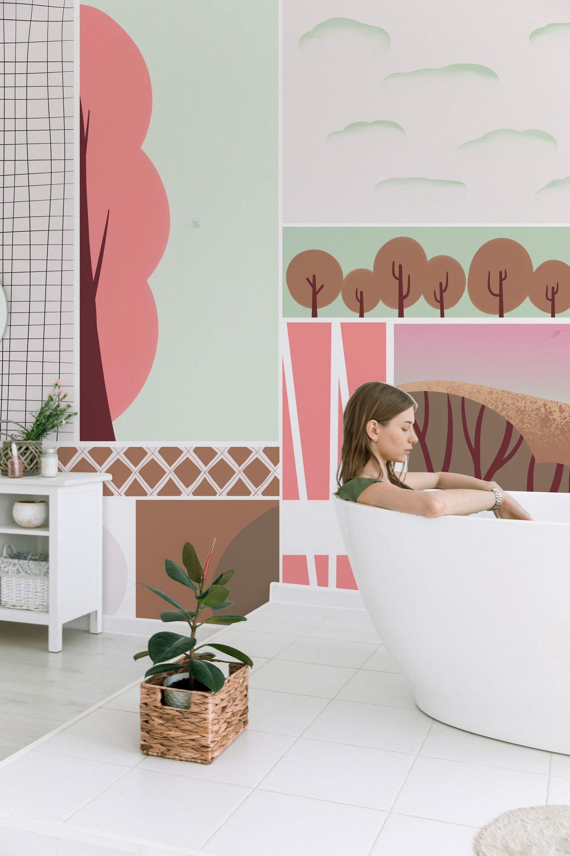 Papier peint mural Combinaison Géométrique II - Le meilleur Papier peint panoramique Sur mesure