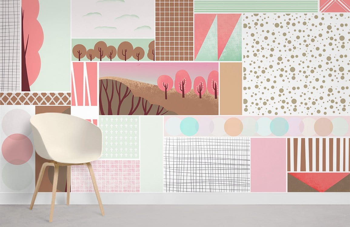Papier peint mural Combinaison Géométrique II - Le meilleur Papier peint panoramique Sur mesure