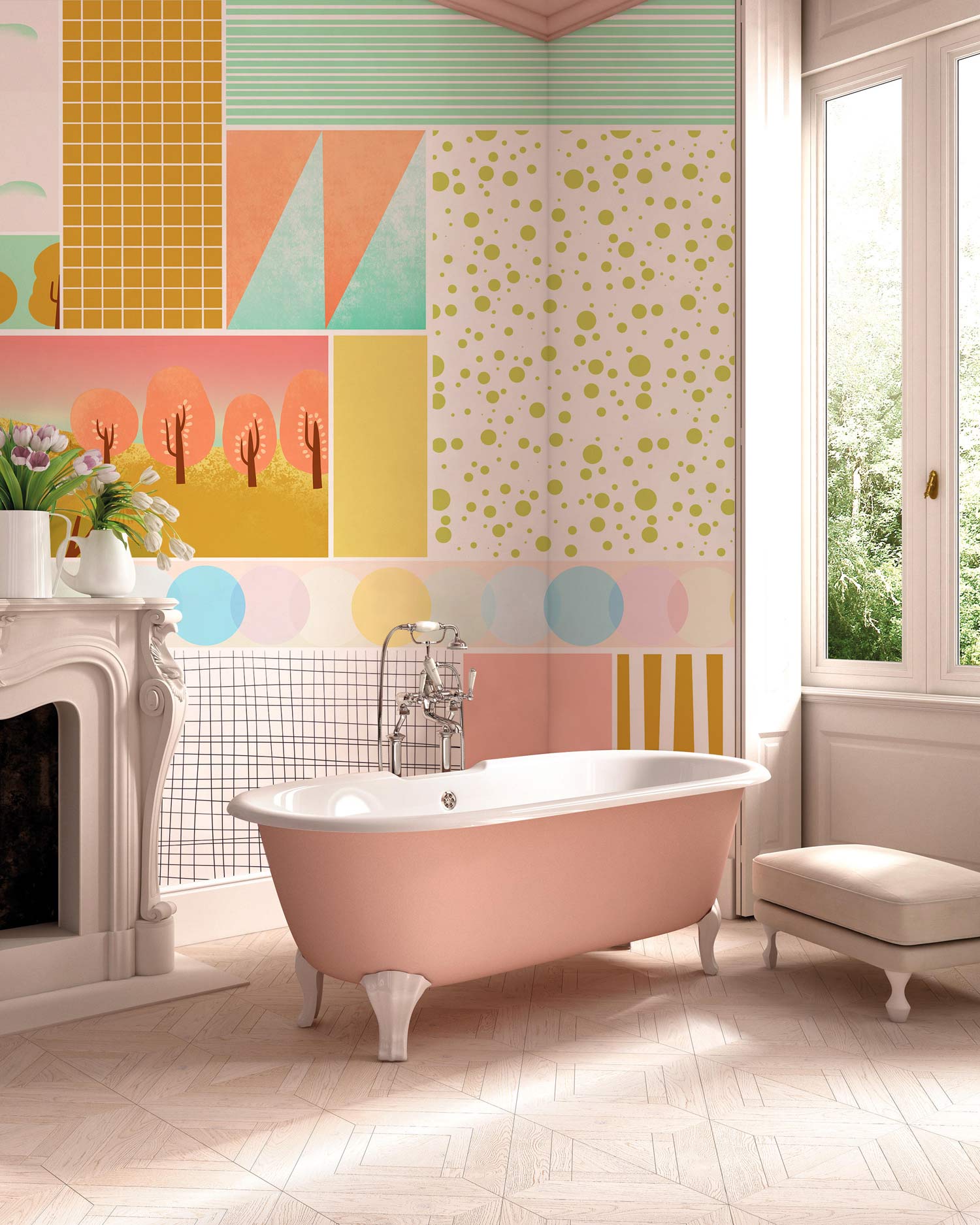 Papier peint mural Combinaison Géométrique III - Le meilleur Papier peint panoramique Sur mesure
