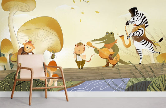 Papier Peint Mural Concert Animal II - Le meilleur Papier peint panoramique Sur mesure