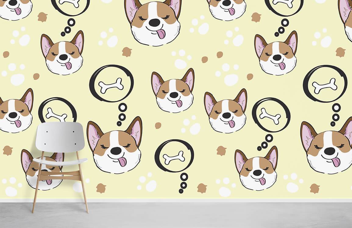 Papier peint mural Corgi - Le meilleur Papier peint panoramique Sur mesure