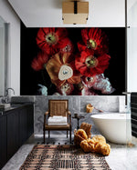 Élégance florale avec papier peint mural crème de pavot - Vignette | Mr Papier Peint