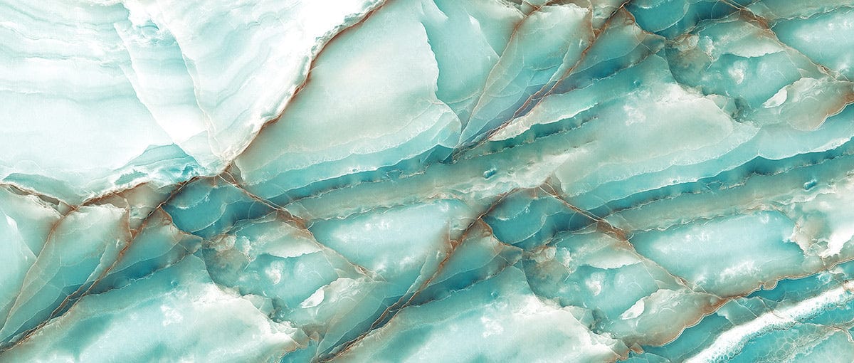 Teal-blue onyx mural cristal vert pour papier peint mural cristal vert élégant