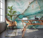 Papier peint mural Cristal Vert ambiance apaisante et moderne - Vignette | Mr Papier Peint
