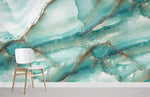 Papier peint mural Cristal Vert ambiance apaisante et moderne - Vignette | Mr Papier Peint