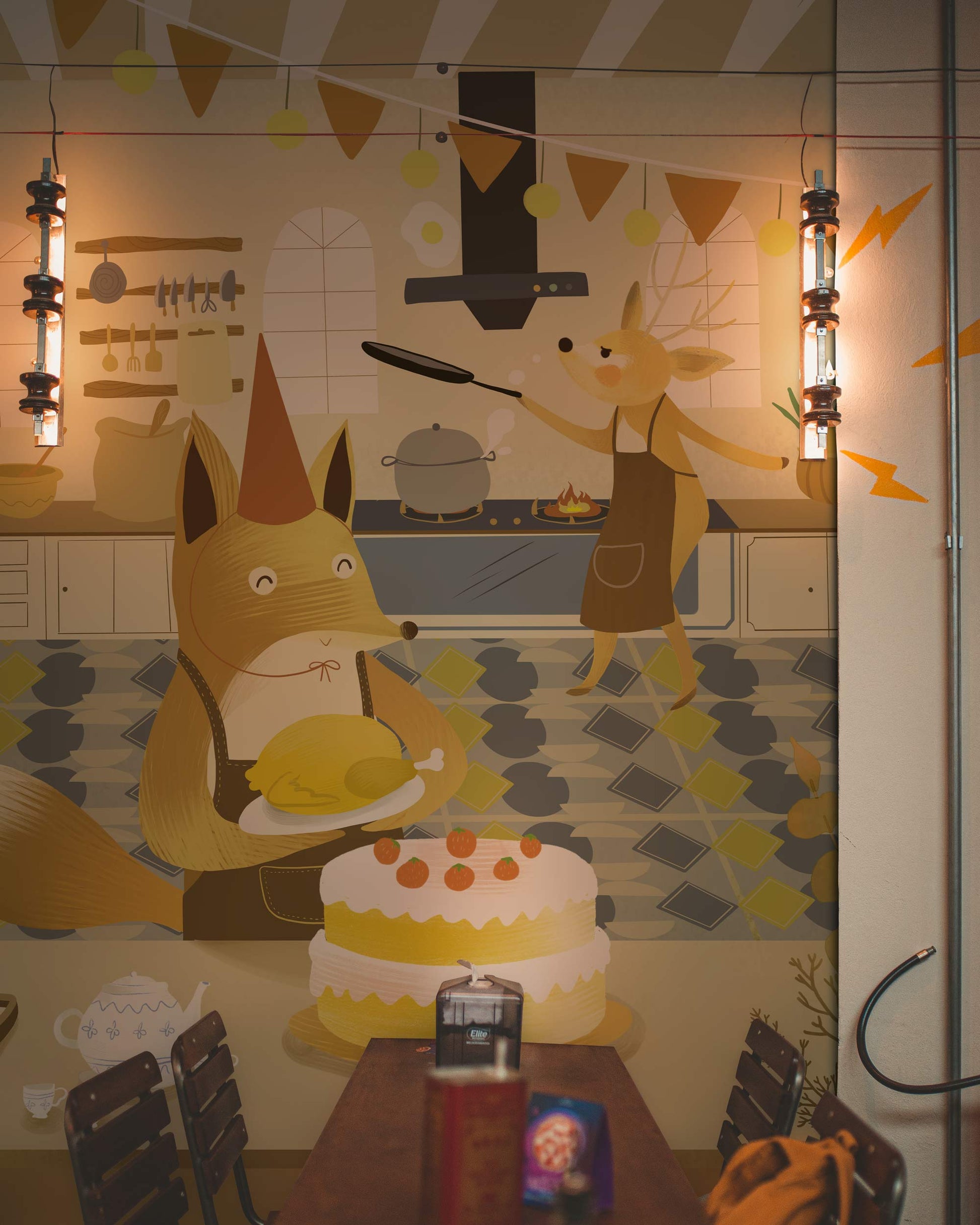 Papier Peint Mural Cuisine Animale II - Le meilleur Papier peint panoramique Sur mesure