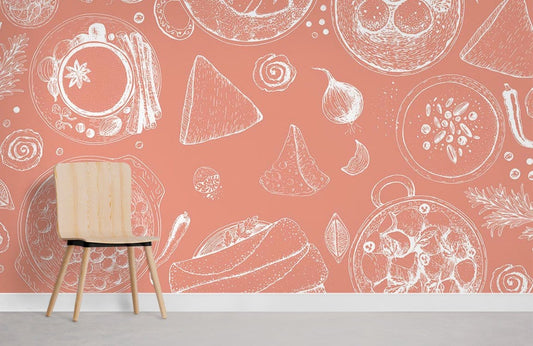 Papier peint mural cuisine nourriture - Le meilleur Papier peint panoramique Sur mesure