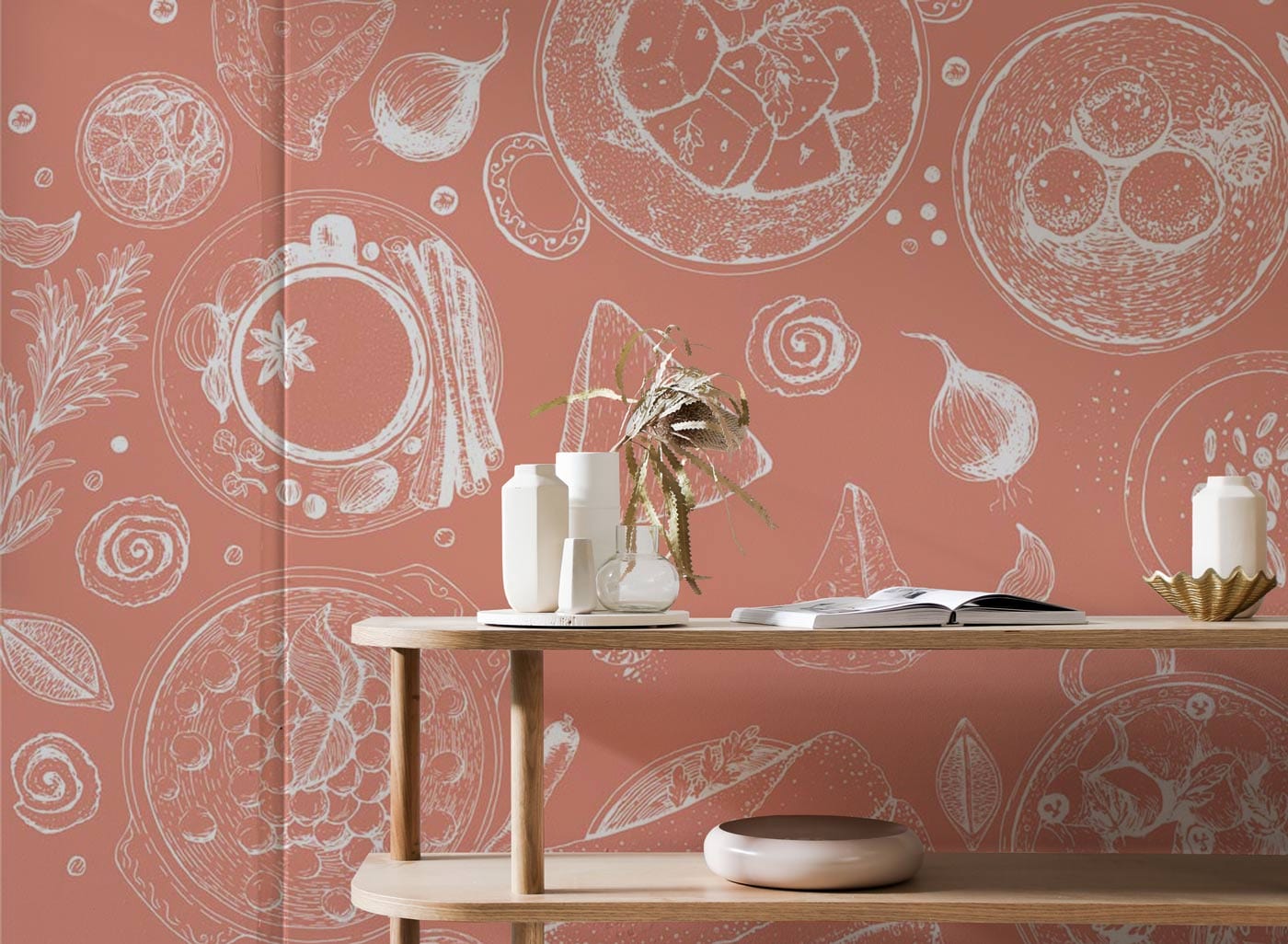 Papier peint mural cuisine nourriture - Le meilleur Papier peint panoramique Sur mesure