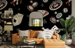 Papier peint mural Poker Élégance et Audace pour un Salon Caramel - Vignette | Mr Papier Peint