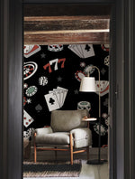 Papier peint mural Poker Élégance et Audace pour un Salon Caramel - Vignette | Mr Papier Peint