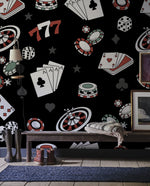 Papier peint mural Poker Élégance et Audace pour un Salon Caramel - Vignette | Mr Papier Peint