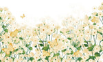 Papier peint mural Daisy & Butterfly élégance florale et sérénité - Vignette | Mr Papier Peint