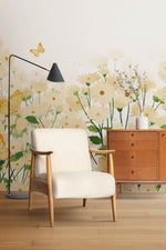 Papier peint mural Daisy & Butterfly élégance florale et sérénité - Vignette | Mr Papier Peint
