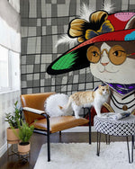 Papier peint mural Dame Chat à la Mode - Vignette | Mr Papier Peint