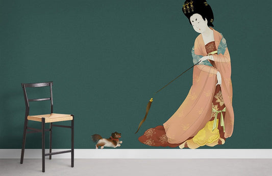 Papier peint mural Dame Chinoise de la Dynastie Tang II - Le meilleur Papier peint panoramique Sur mesure