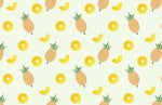 Papier peint mural d'ananas tranché - Vignette | Mr Papier Peint