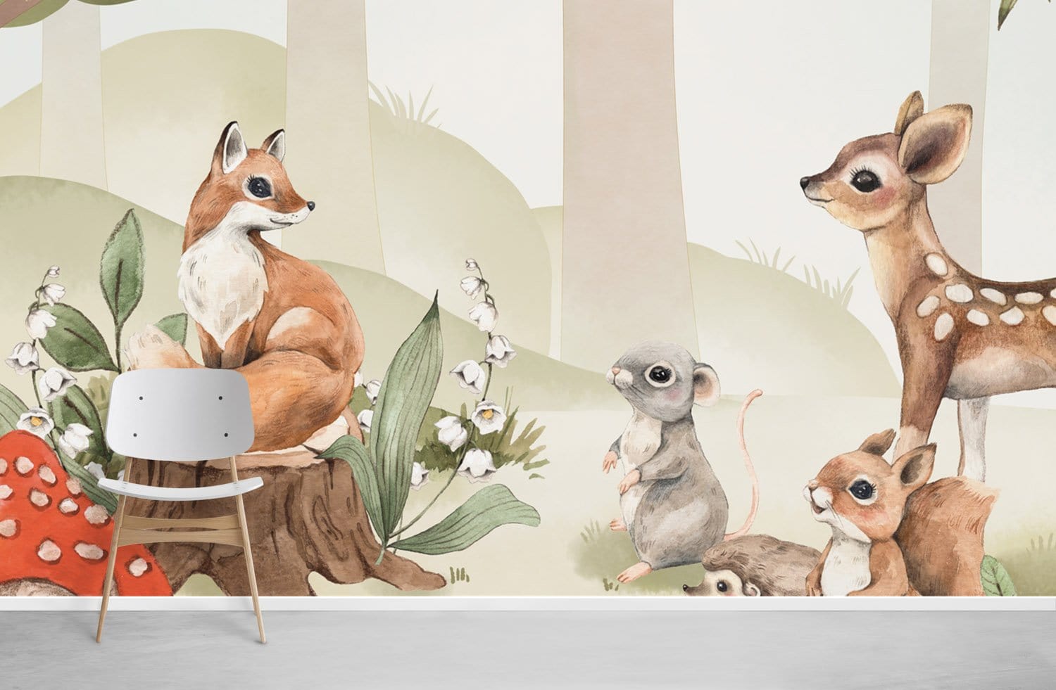 Papier peint mural d’animaux de la forêt - Le meilleur Papier peint panoramique Sur mesure